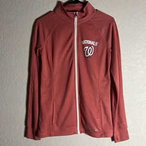 EUC Majestic Washington Nationals Athletic Jacket Medium